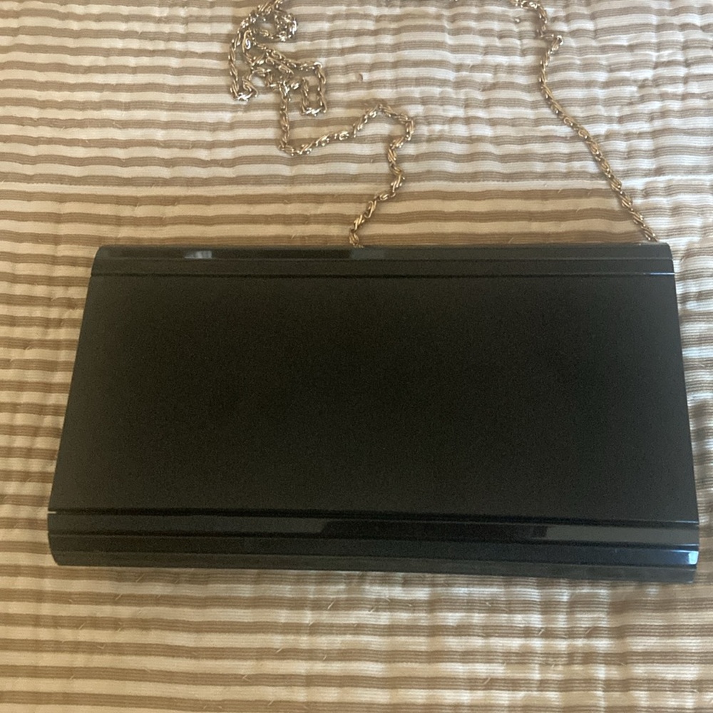 Vintage black plastic clutch - Picture 2 of 4